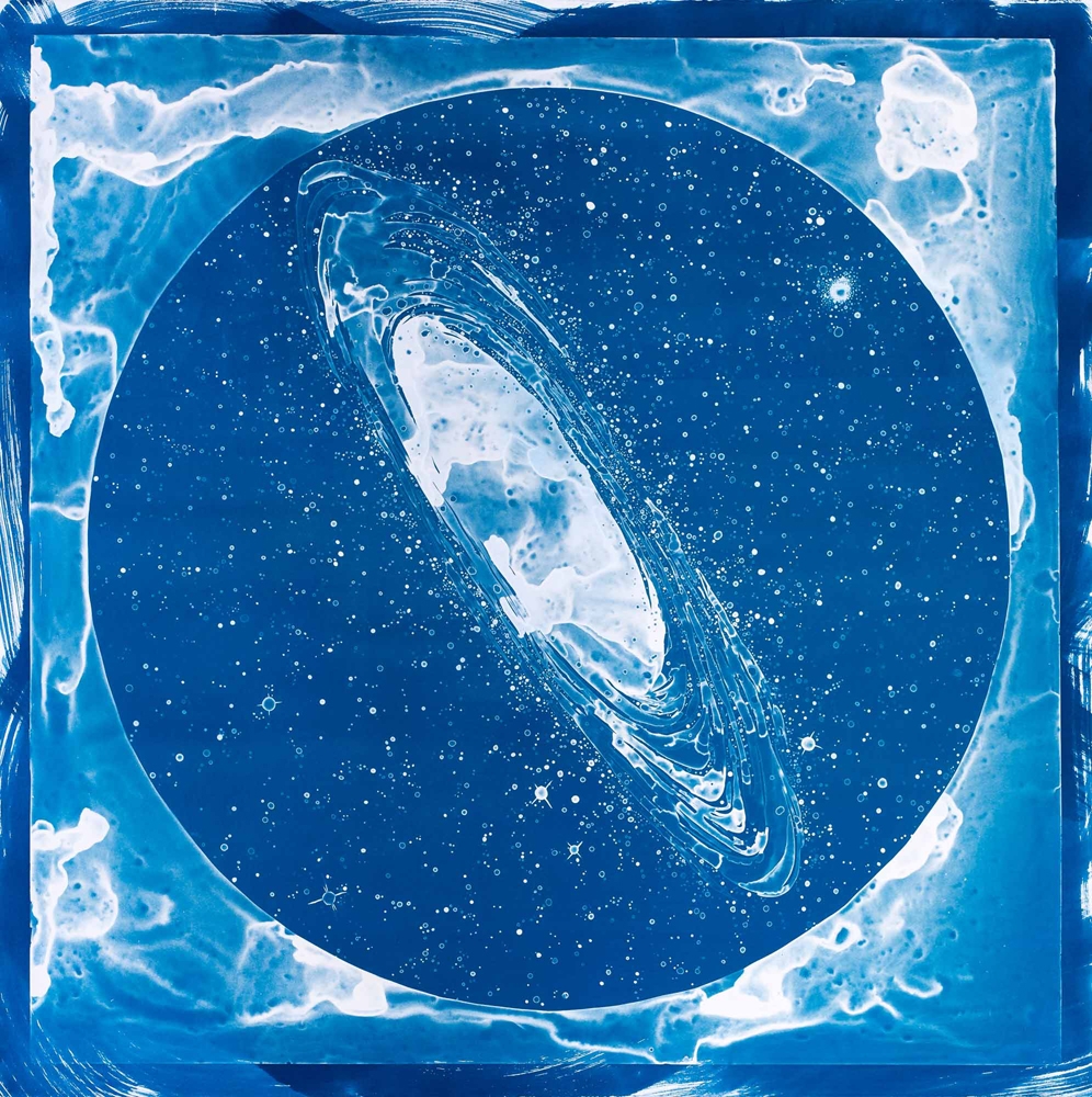 Lia Halloran
Andromeda, after Molly O&#39;Reilly, 2017
Cyanotype on paper from painted negative
45 x 45 in.