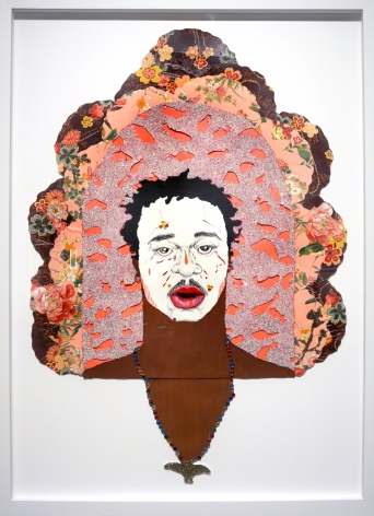 Ebony G. Patterson Untitled (Disciple VII) from Gangstas for Life, 2008 Mixed media on hand-cut paper 48 x 36 in.
