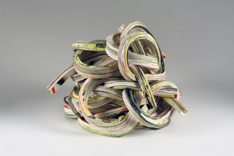 Margie Livingston Eight Knotted Strips in a Pile, 2010 Acrylic ​17 x 20 x 20 in. as shown (dimensions variable)