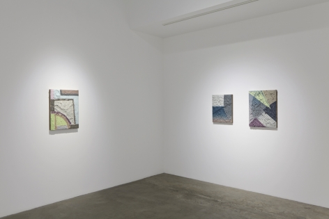 Installation View of Molly Larkey: THE NOT YET (or The Dictionary of Insubordinate Geometry)
